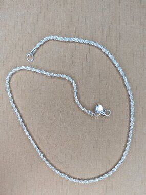 20" Sterling Silver Rope Chain Necklace